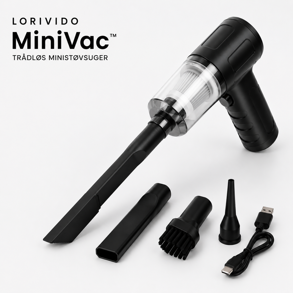 Lorivido MiniVac™ – Trådløs Ministøvsuger