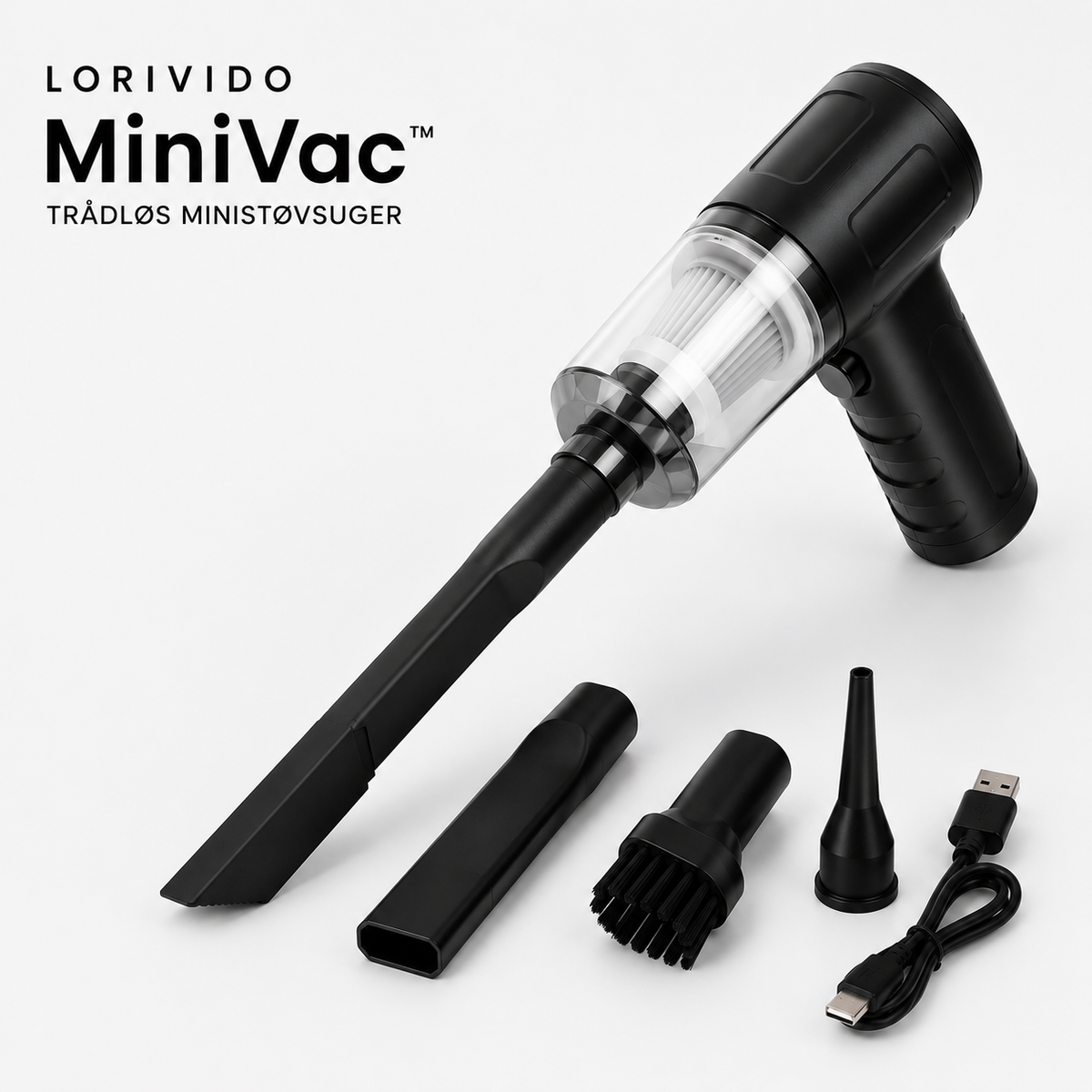 Lorivido MiniVac™ – Trådløs Ministøvsuger