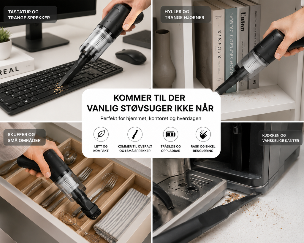 Lorivido MiniVac™ – Trådløs Ministøvsuger