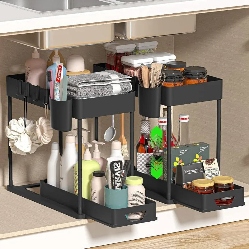 2-Tier Under Sink Sliding Organizer