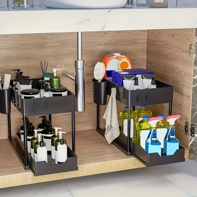 2-Tier Under Sink Sliding Organizer