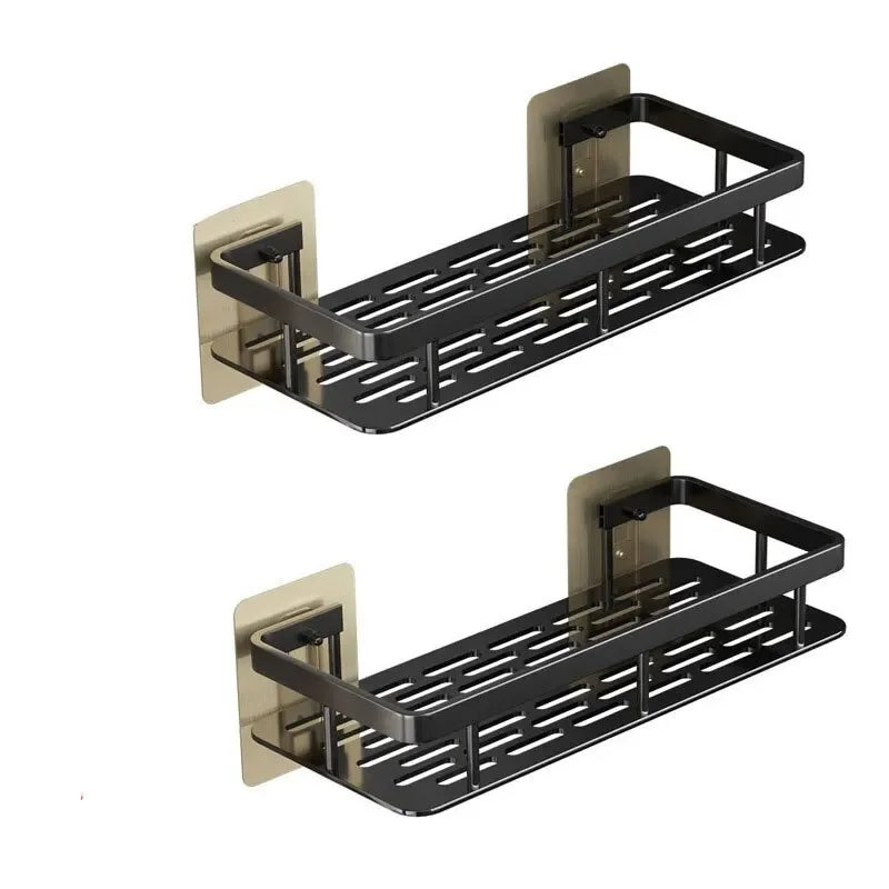 NO-DRILL Bathroom Corner Shelf